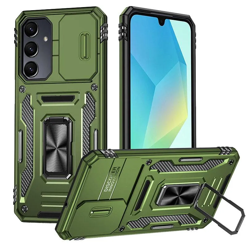 Ударостійкий чохол Camshield Army Ring для Samsung Galaxy A37 5G / A36 5G / A56 5G Оливковий / Army Green