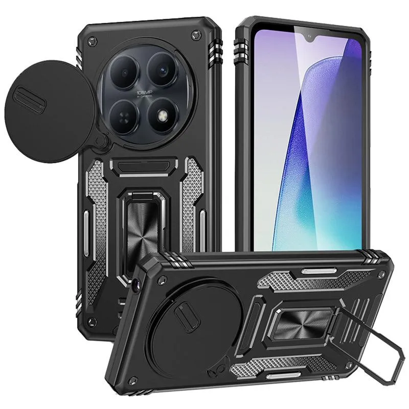 Ударостійкий чохол Camshield Army Ring для Xiaomi Redmi Note 15 (EU) / Poco M8 5G Чорний / Black