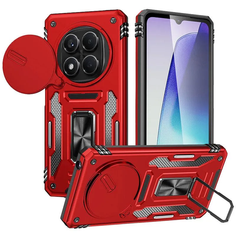 Ударостійкий чохол Camshield Army Ring для Xiaomi Redmi Note 15 Pro+ 5G / Poco M8 Pro 5G Червоний / Red