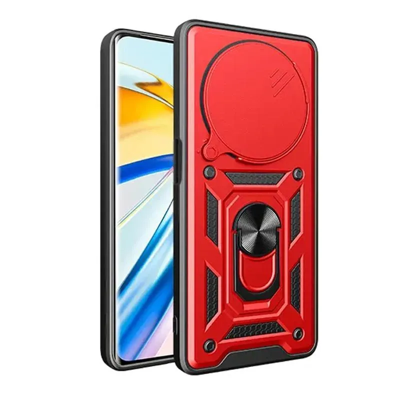 Чохол Ummi Camshield Serge Ring для Xiaomi Redmi Note 15 Pro 5G Червоний / Red — фото 4