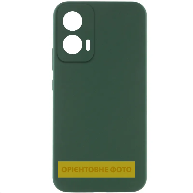 Чохол Silicone Cover Lakshmi Full Camera (AAA) для Xiaomi Poco M7 Зелений / Cyprus Green