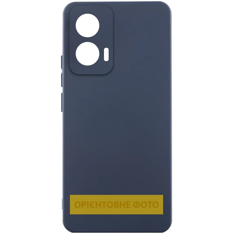 Чохол Silicone Cover Lakshmi Full Camera (AAA) для Xiaomi Poco M7 Темно-синій / Midnight blue