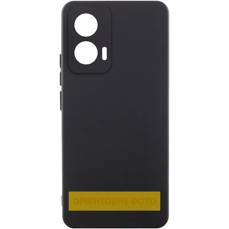 Чохол Silicone Cover Lakshmi Full Camera (AAA) для Xiaomi Poco M7 Чорний / Black