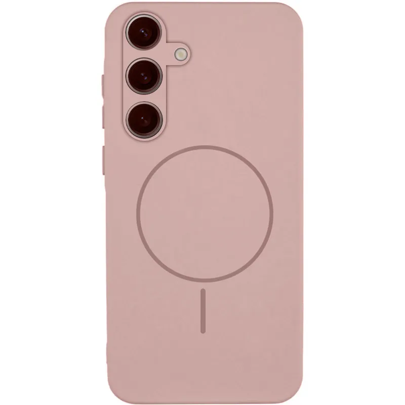 Чохол Silicone Cover Lakshmi Full Camera (AA) with Magnetic Fit для Samsung Galaxy A37 5G Рожевий / Pink Sand