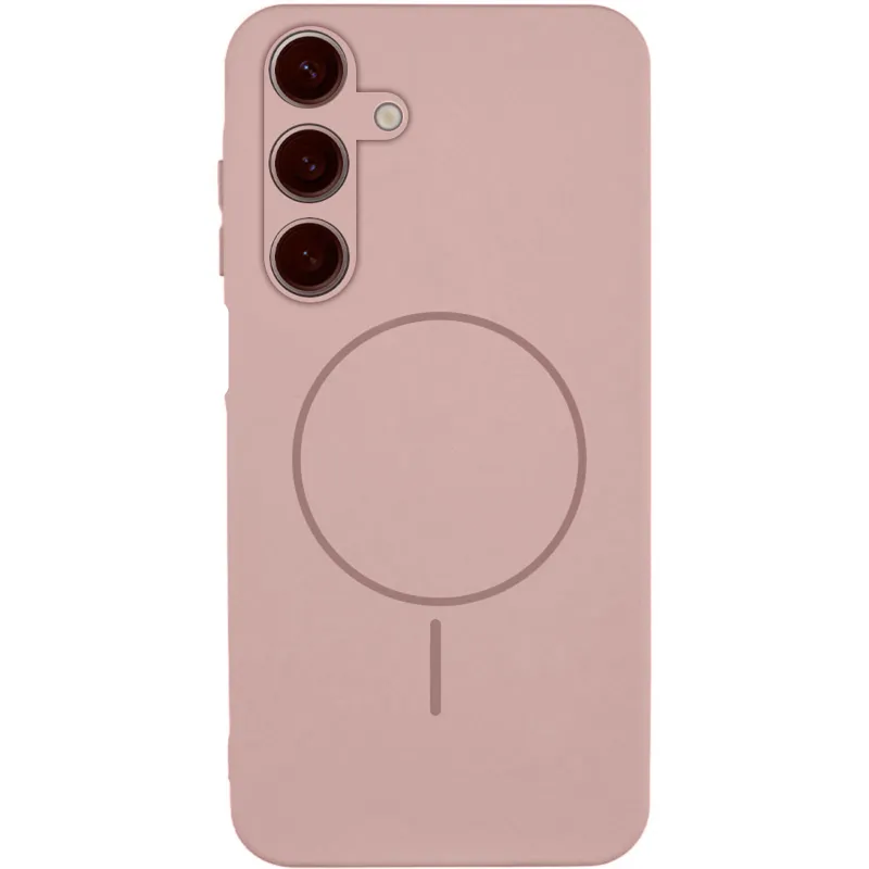 Чохол Silicone Cover Lakshmi Full Camera (AA) with Magnetic Fit для Samsung Galaxy A17 4G/5G Рожевий / Pink Sand