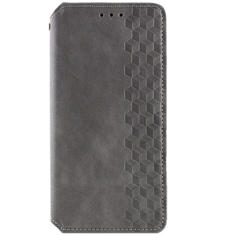 Шкіряний чохол-книжка GETMAN Cubic (PU) для Samsung Galaxy A27 Сірий