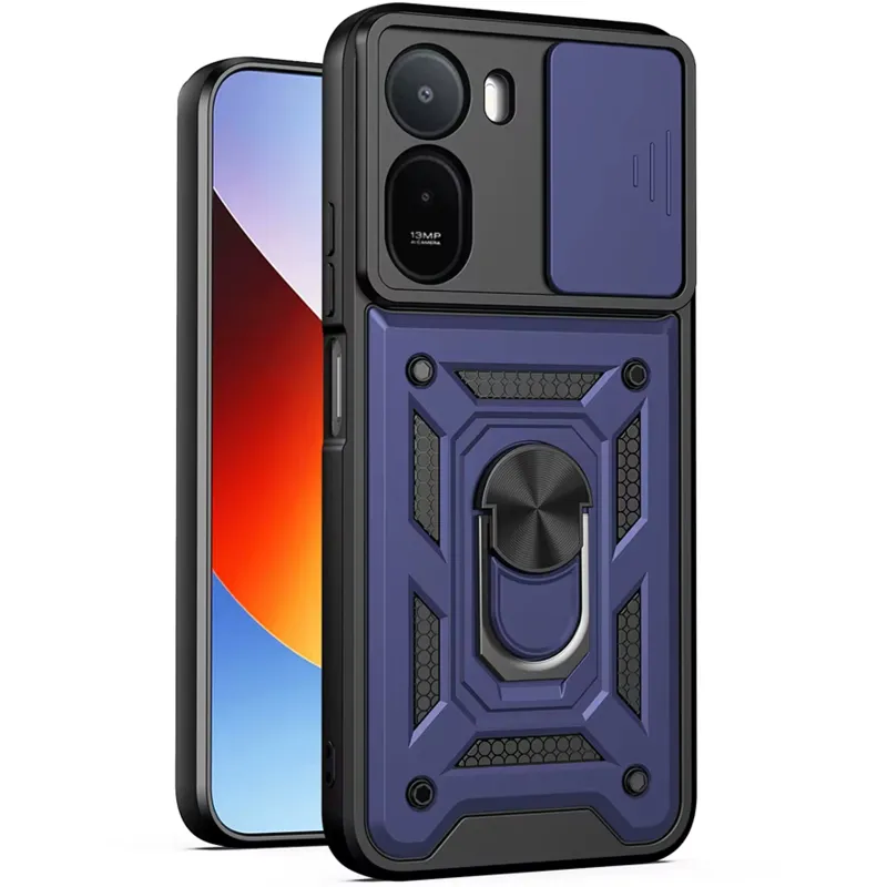 Чохол Ummi Camshield Serge Ring для Xiaomi Redmi A7 Pro 4G / Poco C81 / C81 Pro Синій / Navy