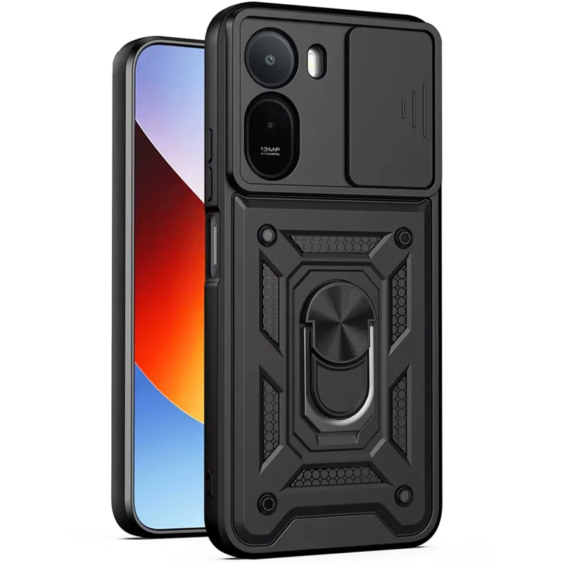 Чохол Ummi Camshield Serge Ring для Xiaomi Redmi A7 Pro 4G / Poco C81 / C81 Pro Чорний / Black
