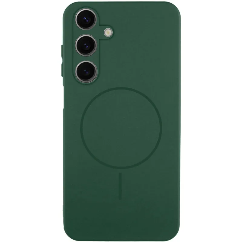 Чохол Silicone Cover Lakshmi Full Camera (AA) with Magnetic Fit для Samsung Galaxy A27 Зелений / Dark green