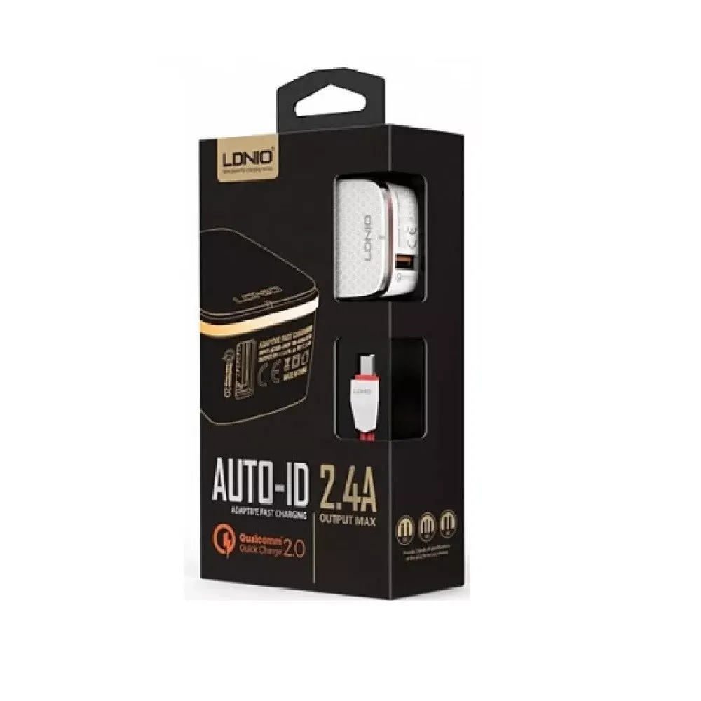 Home Charger 2.4A 1U Micro Cable (1m) Ldnio DL-A1204Q White — Распродажа