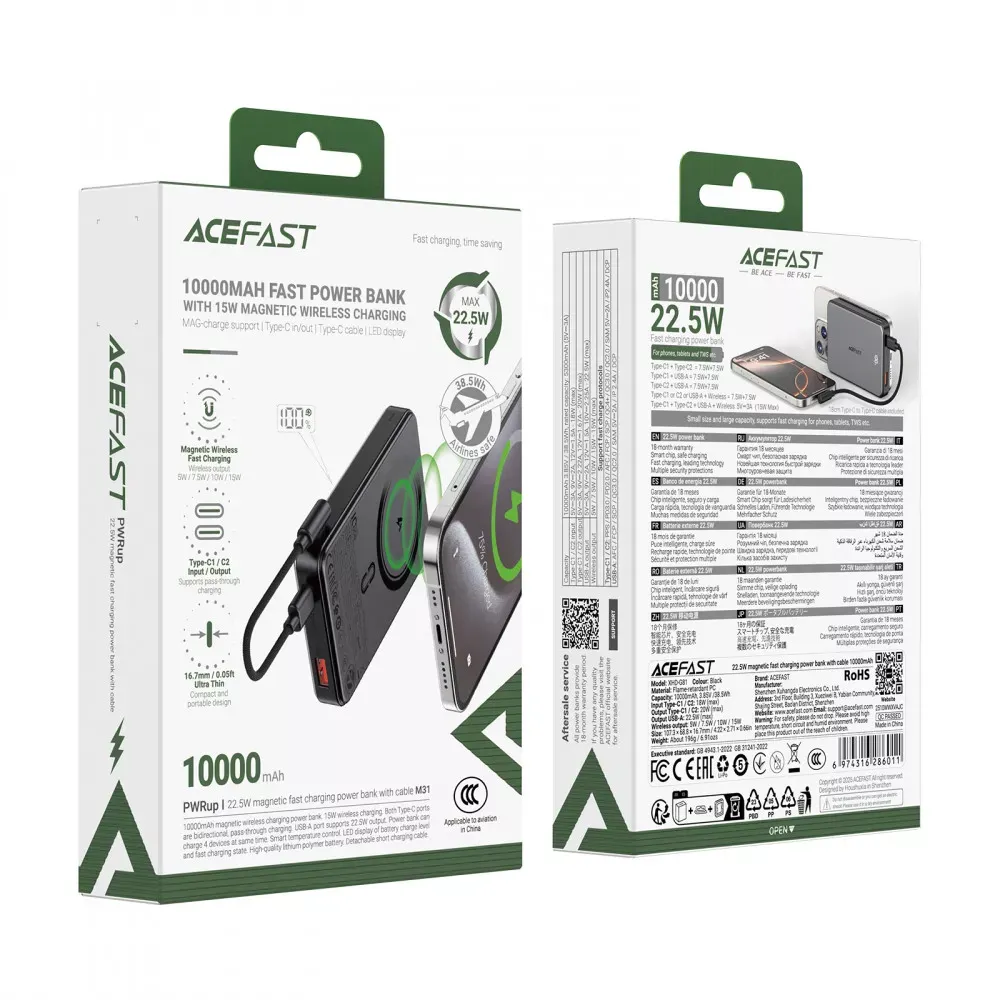 Power Bank 20000 mAh | 22.5W+PD20W — Acefast M31 — фото 3