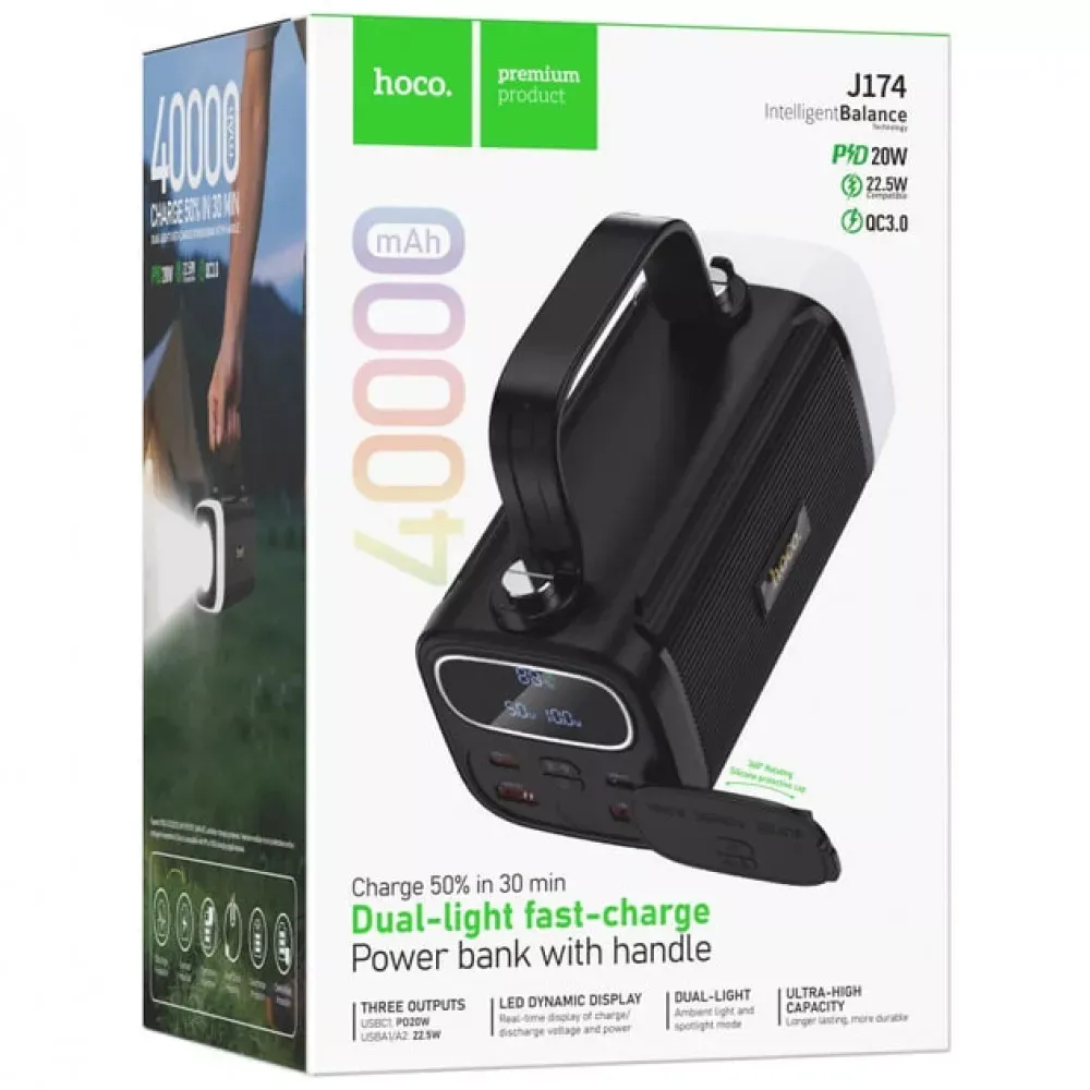 Power Bank 40000 mAh | 22.5W+PD20W — Hoco J174 — фото 3