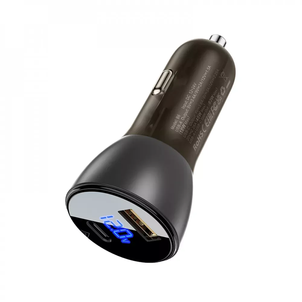 Car Charger 63W 1U 1C Acefast B6 — фото 5