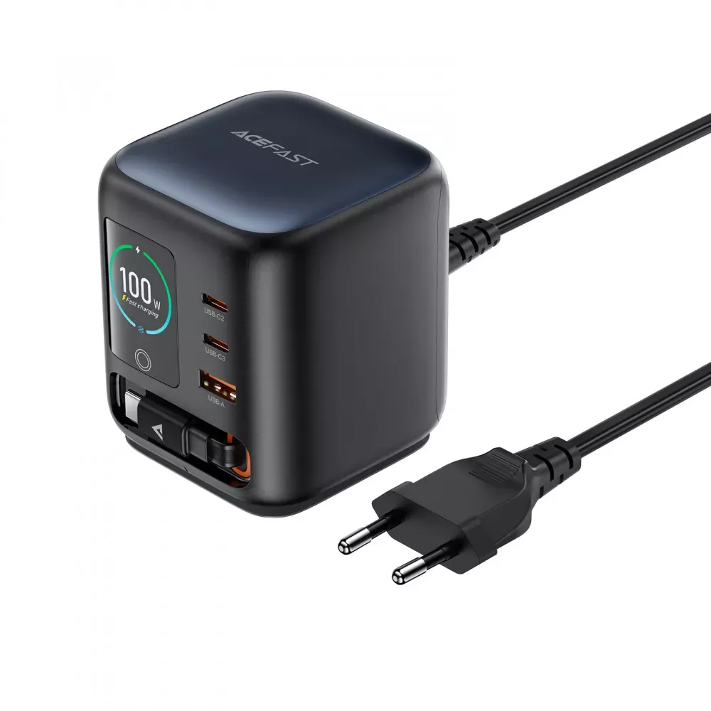 Home Charger 100W GaN5 1U 2C C to C Cable Acefast Z10