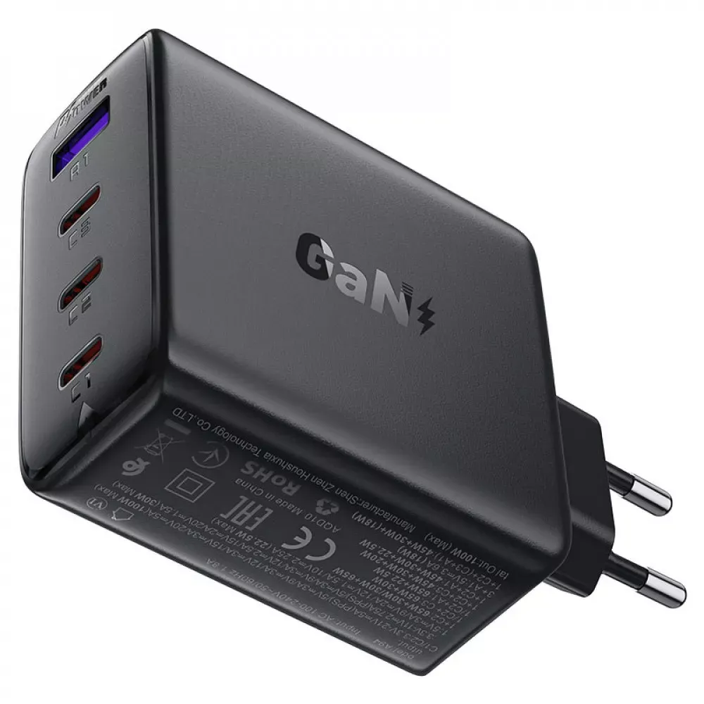 Home Charger | 100W | GaN | 3 PD3.0 |  QC3.0 — Acefast A94 — Acefast