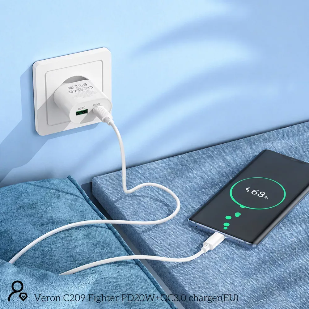 Home Charger | 20W | PD | QC3.0 — Veron C209 — фото 6