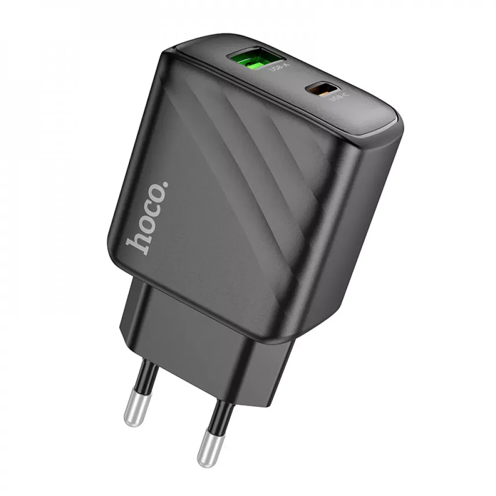 Home Charger | 30W | PD | QC3.0 — Hoco CS23A — Black — Hoco