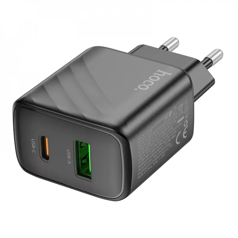 Home Charger | 30W | PD | QC3.0 — Hoco CS23A — Black — фото 5