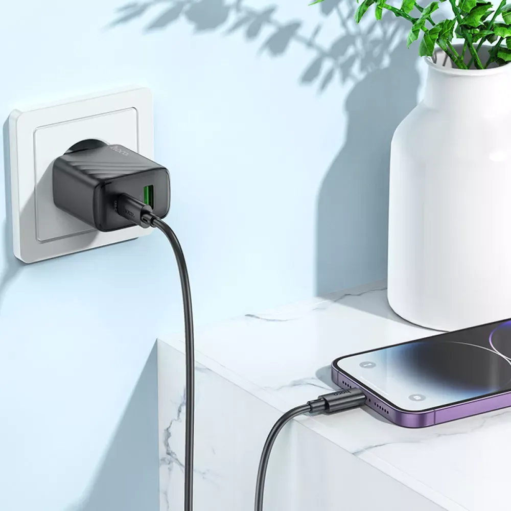 Home Charger | 30W | PD | QC3.0 — Hoco CS23A — Black — фото 5
