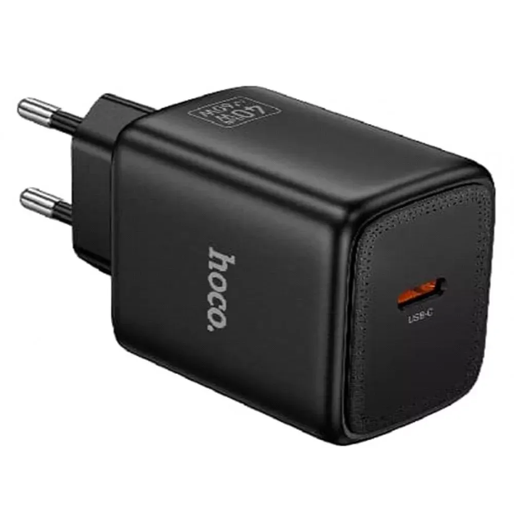 Home Charger | 40W | PD — Hoco N83 — Black