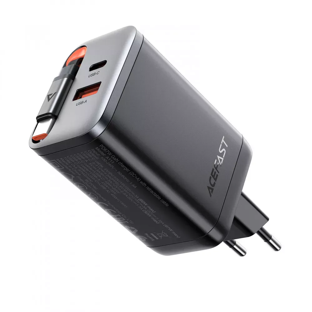 Home Charger 67W 2PD QC3.0 C to C Cable Acefast A111 — фото 6