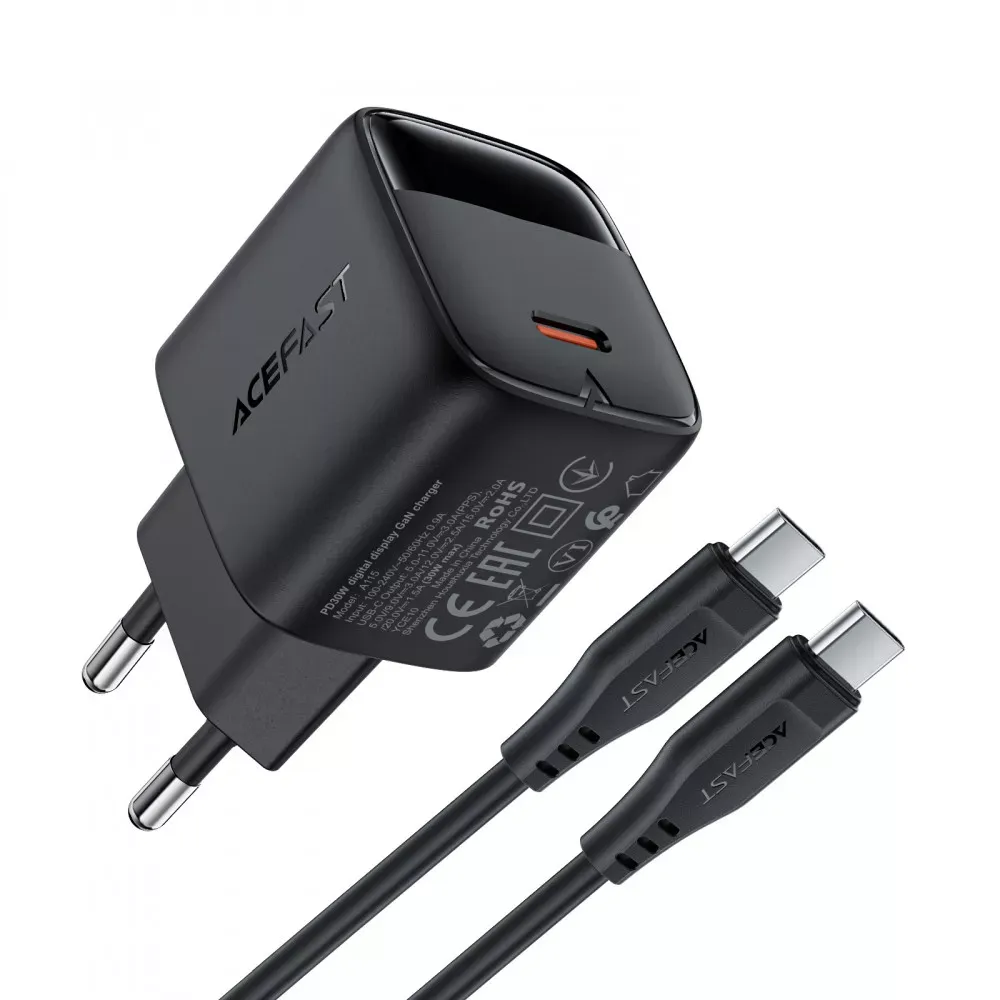 Home Charger | 30W | PD | C to C Cable — Acefast A115 — фото 5