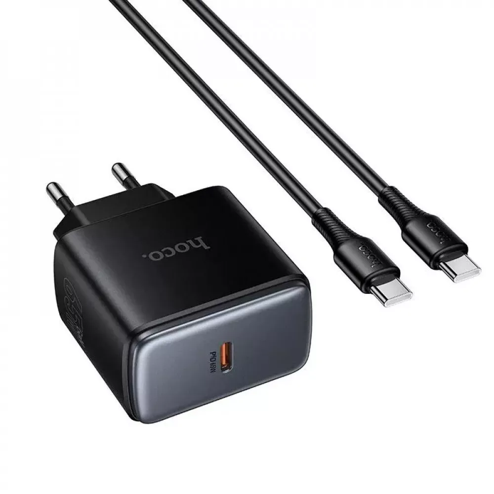 Home Charger | 65W | PD | C to C Cable (1m) — Hoco C159A — Hoco