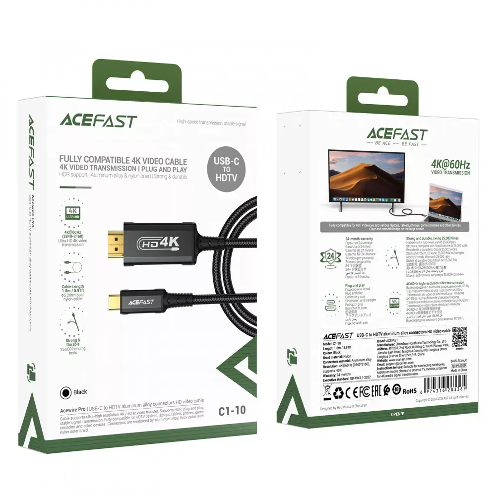 Adapter USB C To HDTV Acefast C1-10 — фото 3