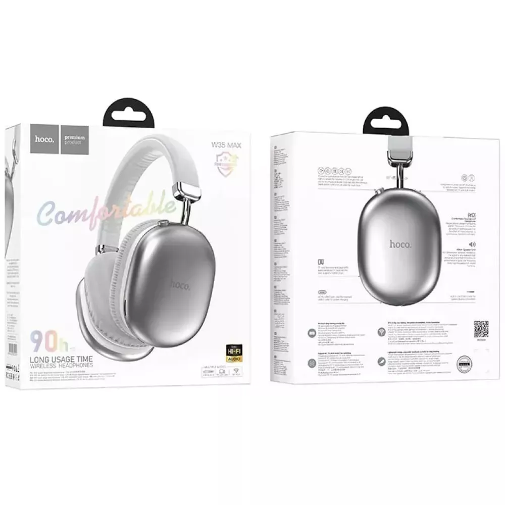 Bluetooth Headphones Hoco W35 Max Joy — Silver — фото 4