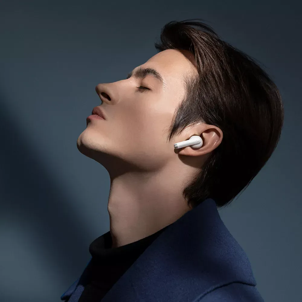 Bluetooth гарнітура TWS Hoco EQ24 — Monet Gold — фото 5