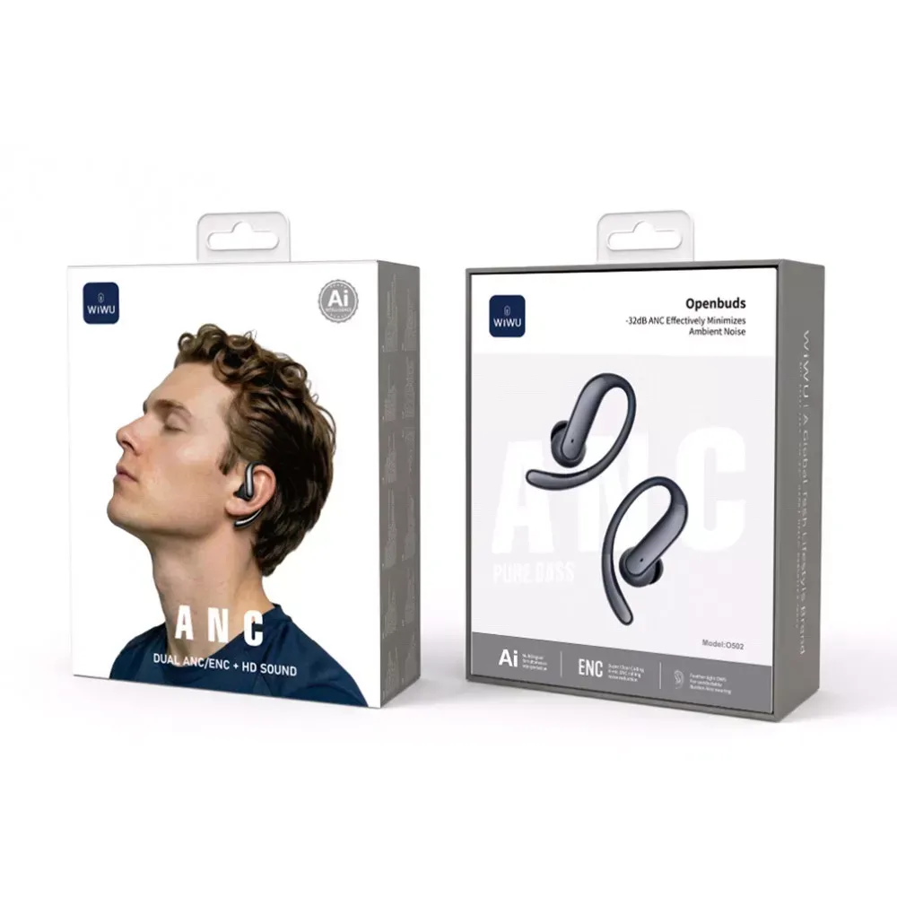 Bluetooth гарнітура TWS Wiwu O502 — Black