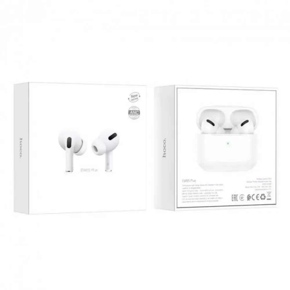 Bluetooth гарнітура TWS — Hoco EW05 Plus Active Noise Cancelling — White — фото 3