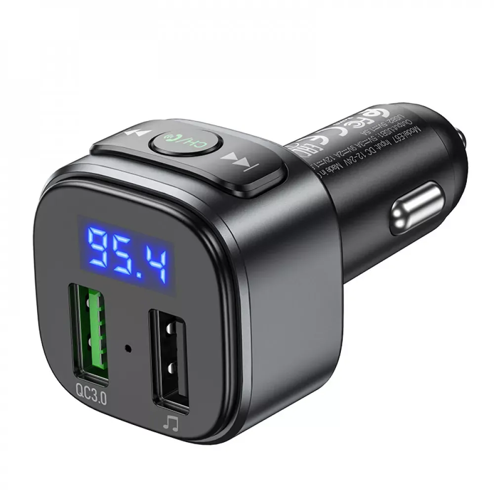 Fm Transmitter MP3 | Car Charger | 3.0A | 2U — Hoco E67 — фото 4