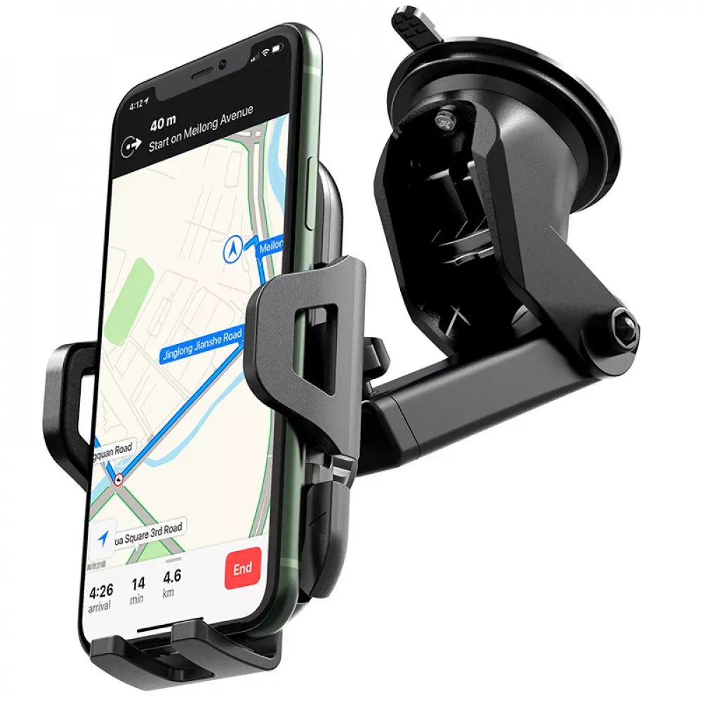 Car Holder Hoco CA76 Touareg one-touch center console — Black — фото 5