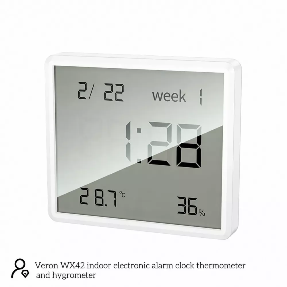 Цифровые часы с термометром и гигрометром Veron WX42 — фото 4
