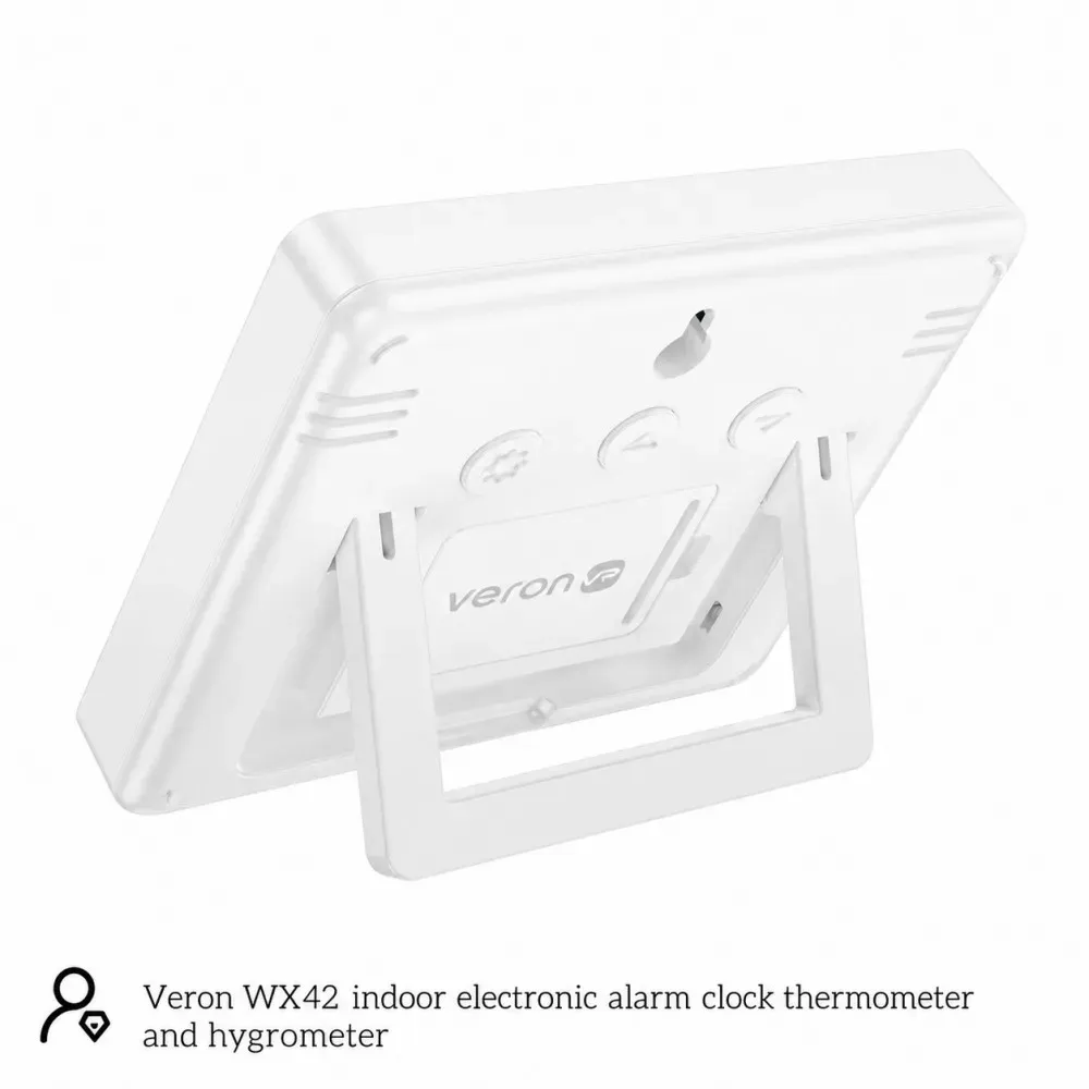 Цифровые часы с термометром и гигрометром Veron WX42 — фото 5