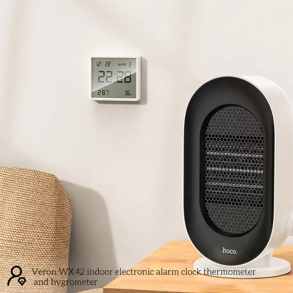 Цифровые часы с термометром и гигрометром Veron WX42 — фото 6