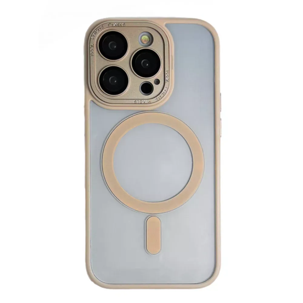 Protective camera Clear Case with MagSafe iPhone 15 Pro Max — Pink
