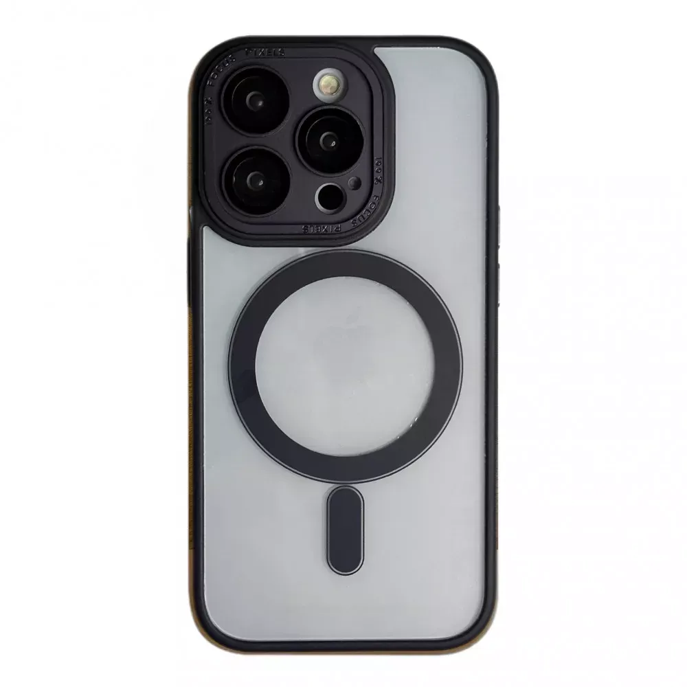 Protective camera Clear Case with MagSafe iPhone 15 — Black