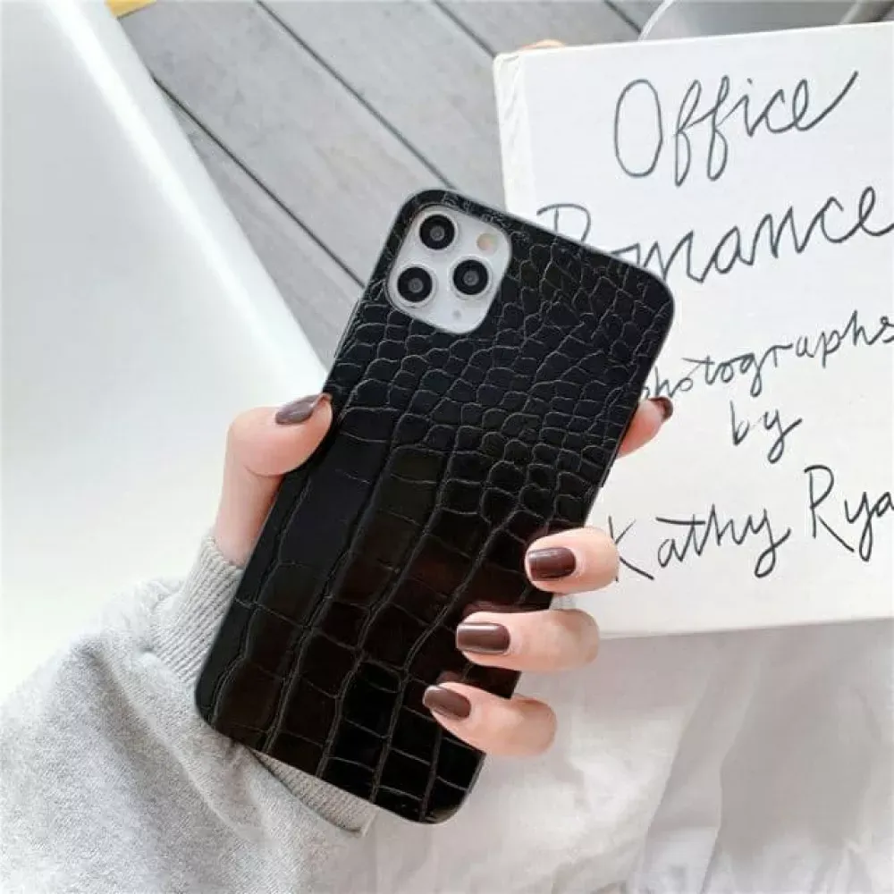 Retro Vintage Crocodile TPU Case  iPhone 13 Pro 6.1" — Black — Различные Apple iPhone 13 Pro 6.1"
