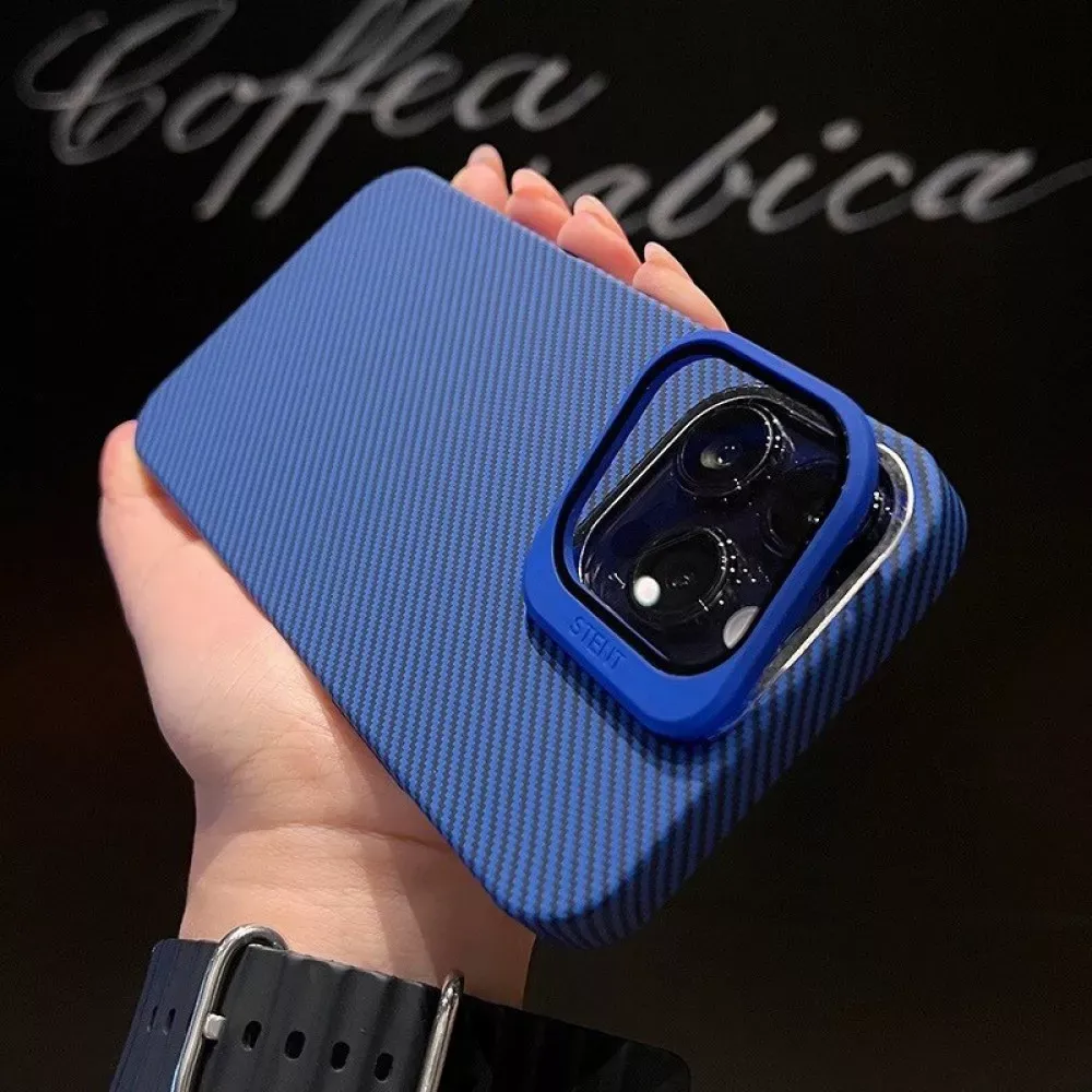 Camera Stand Carbon Case iPhone 12 / 12 Pro — Black — фото 5