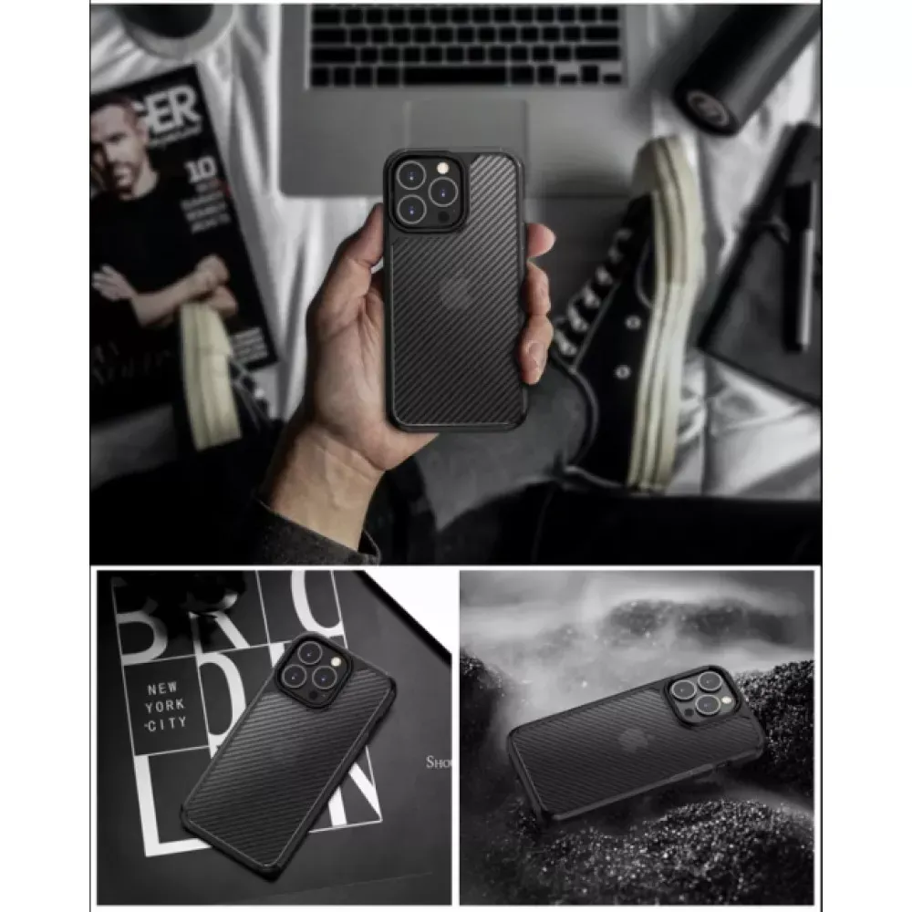Ipaky Carbon Fiber Case iPhone 14 Pro Max - фото 8