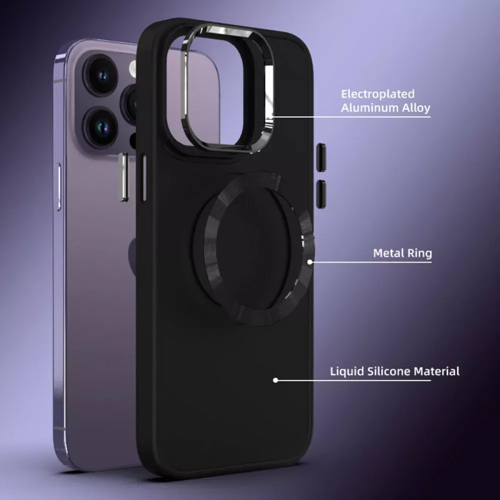 Metal Style Case with MagSafe Samsung S24 Plus — Black — фото 2