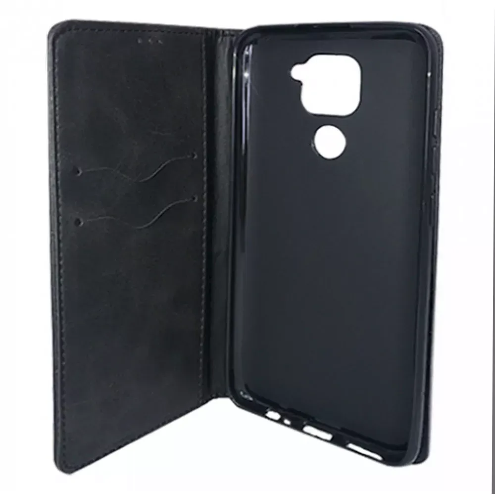 Leather Book Case Xiaomi Redmi Note 9/Redmi 10X — Black — фото 3