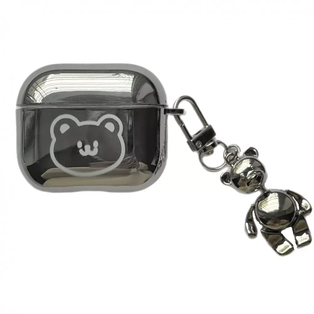 Airpods Case Shine Print With keychain — Happy Bear