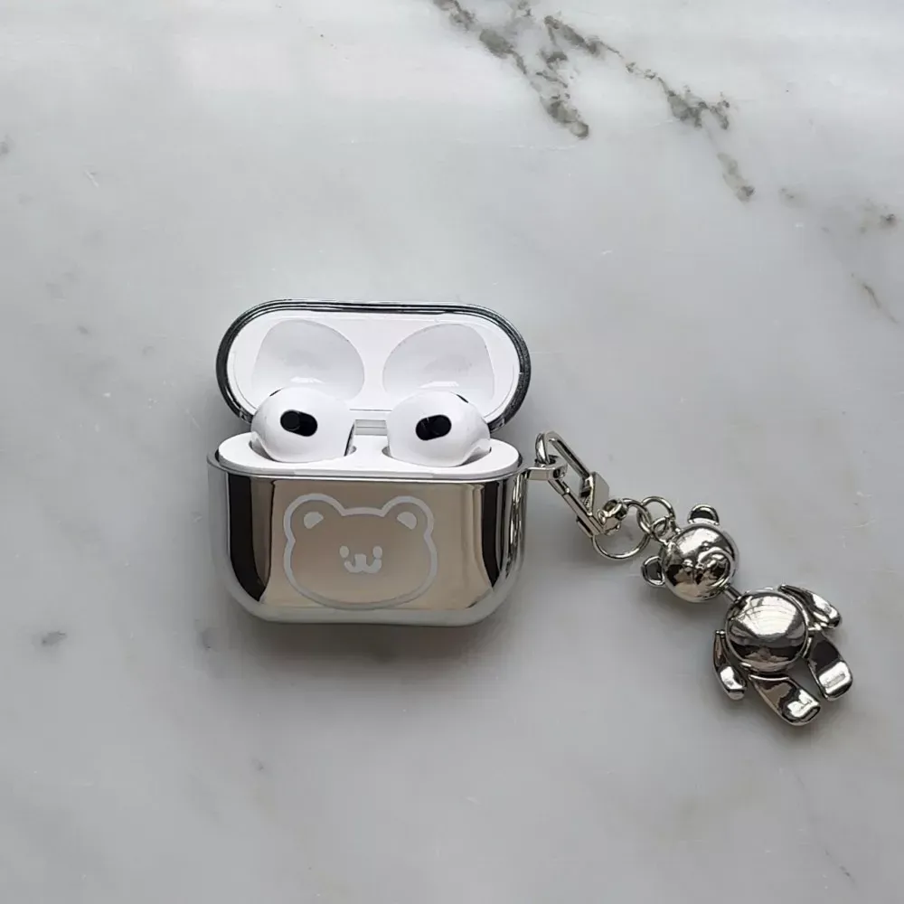 Airpods Case Shine Print With keychain — Happy Bear — фото 5