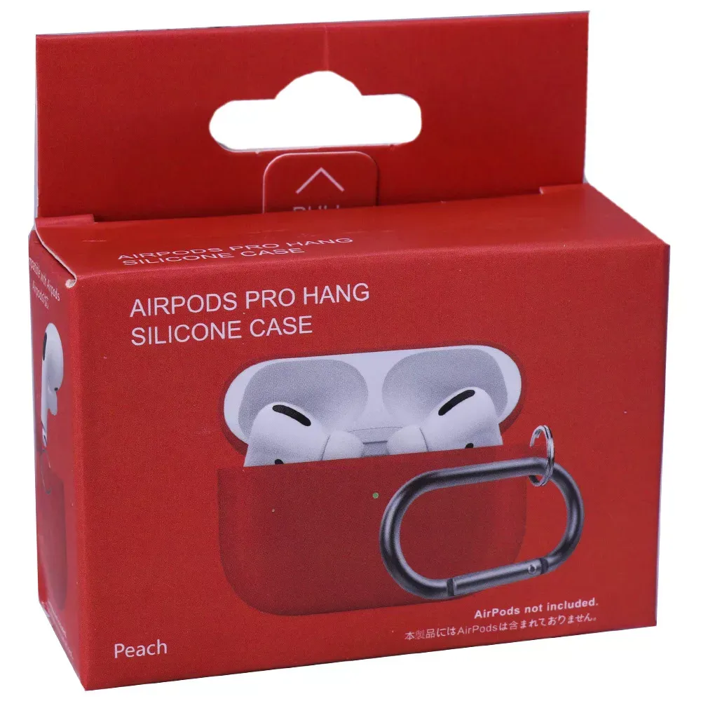 Airpods Pro Case Silicone With Carabine — Peach — фото 4