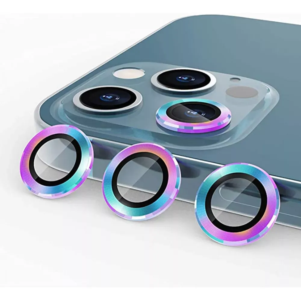 Захисне скло Camera Glass Steel iPhone 12 Pro Max — Colorfull — Различные Apple iPhone 12 Pro Max 6.7"