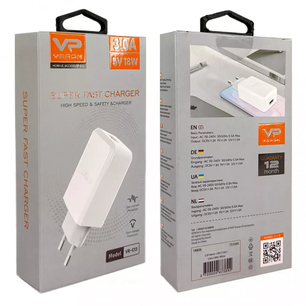 Home Charger 2.4A 1U Viva AD14 — Black — фото 2
