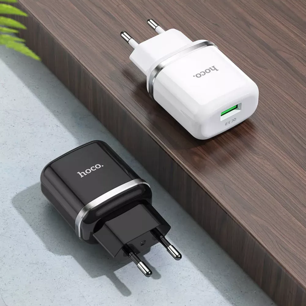 Home Charger | 18W | QC3.0 | Micro Cable — Hoco N3 — Black